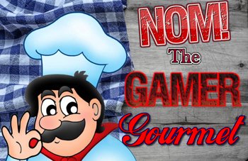 The official NOM! The Gamer Gourmet logo.